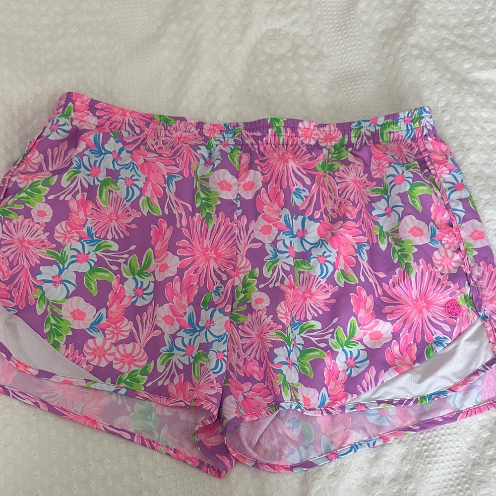 Lilly Pulitzer Luxletic Shorts - Pink and Purple